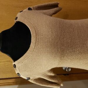 J crew tan alpaca blend short sleeve sweater